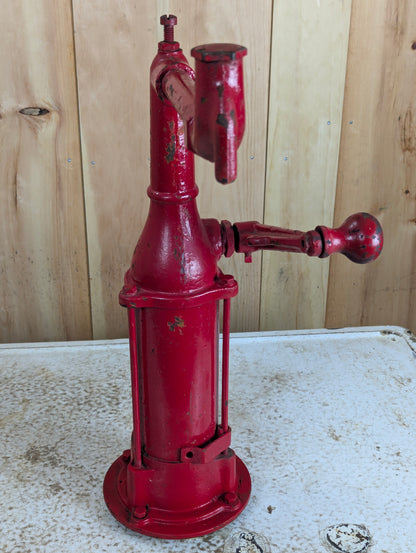 Vintage Lubester Cast iron Hand Oil Pump - view 3