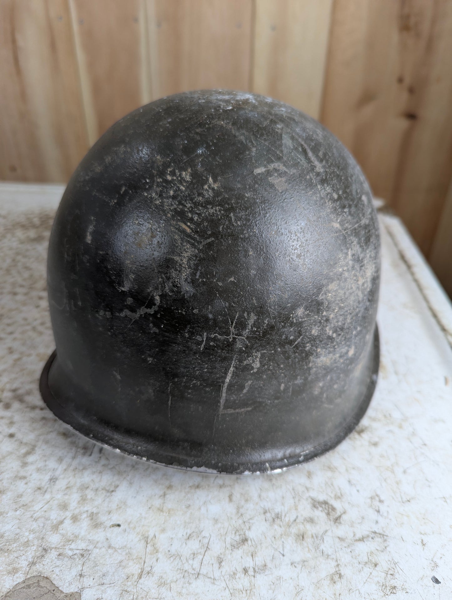 Vintage M1 Military Helmet - view 3
