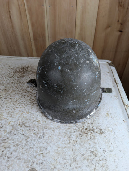 Vintage M1 Military Helmet with Side Straps