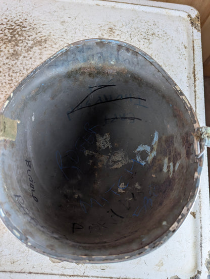 Vintage M1 Military Helmet with Side Straps - view 4