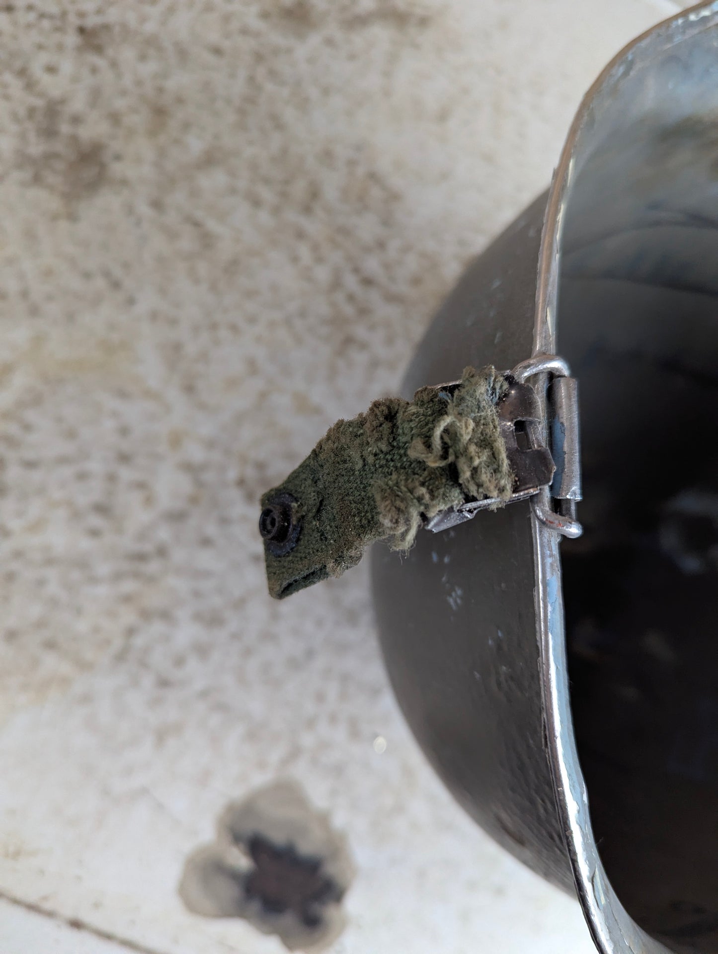 Vintage M1 Military Helmet with Side Straps - view 6