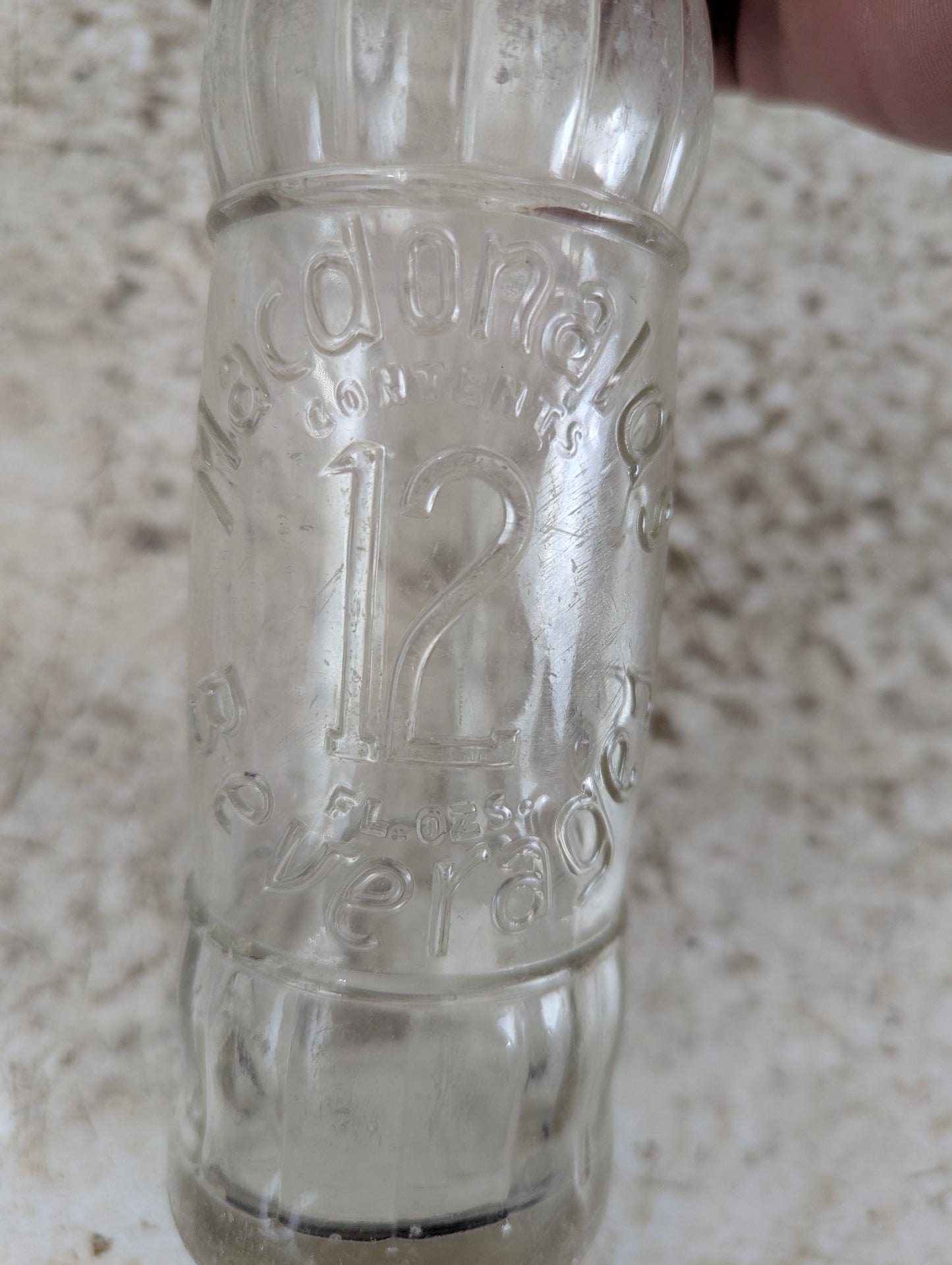 Vintage MacDonald’s Beverages 12 oz Glass Soda Bottle - view 3