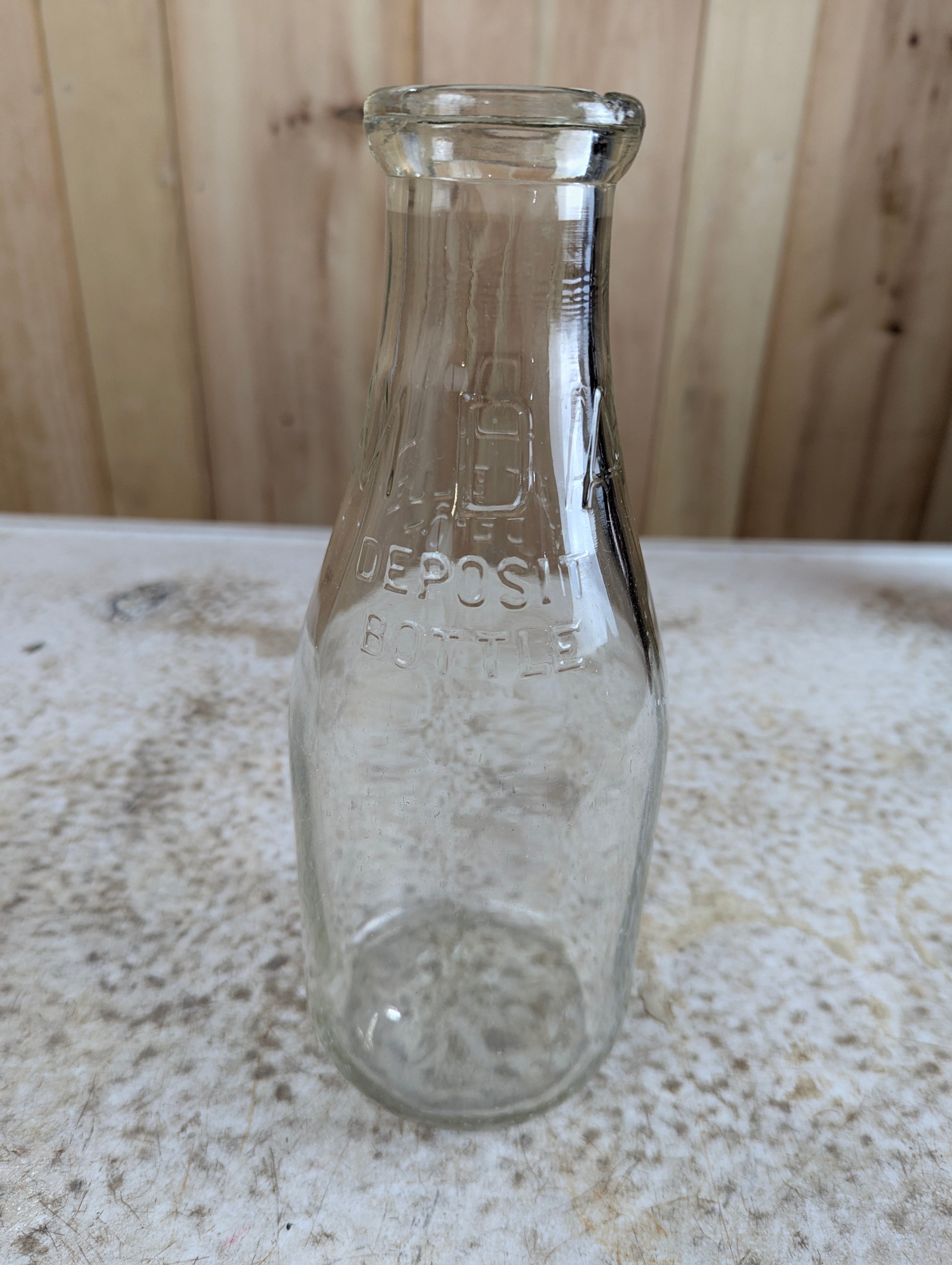 Vintage MDA Glass Dairy Milk Bottle
