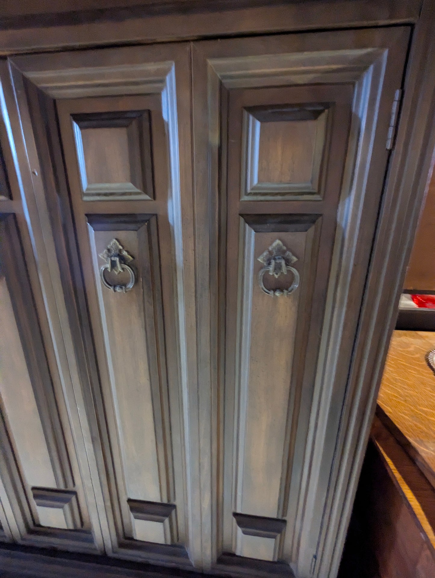 Vintage Mediterranean Style Cedar Lined Armoire - view 2