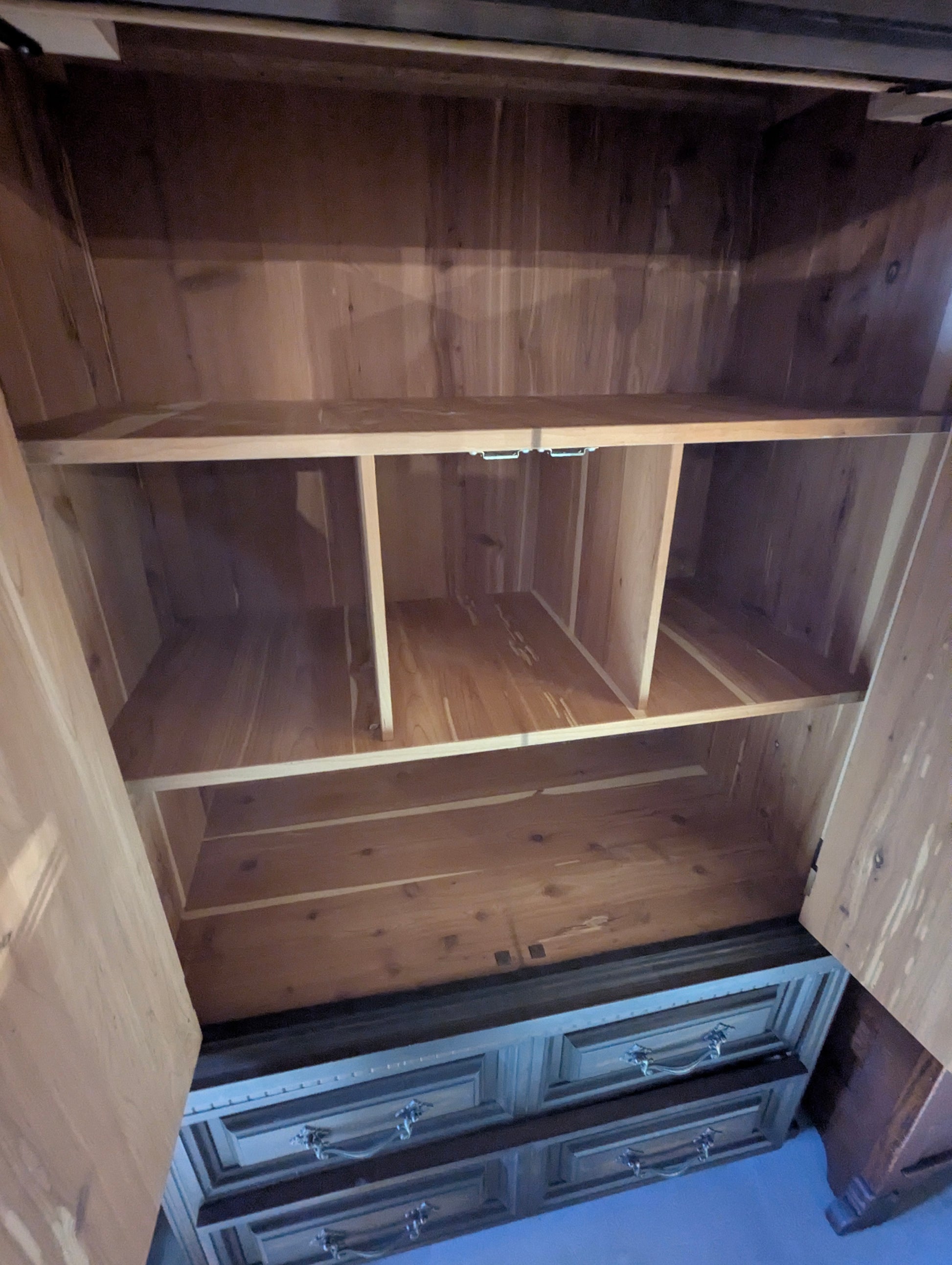Vintage Mediterranean Style Cedar Lined Armoire - view 5