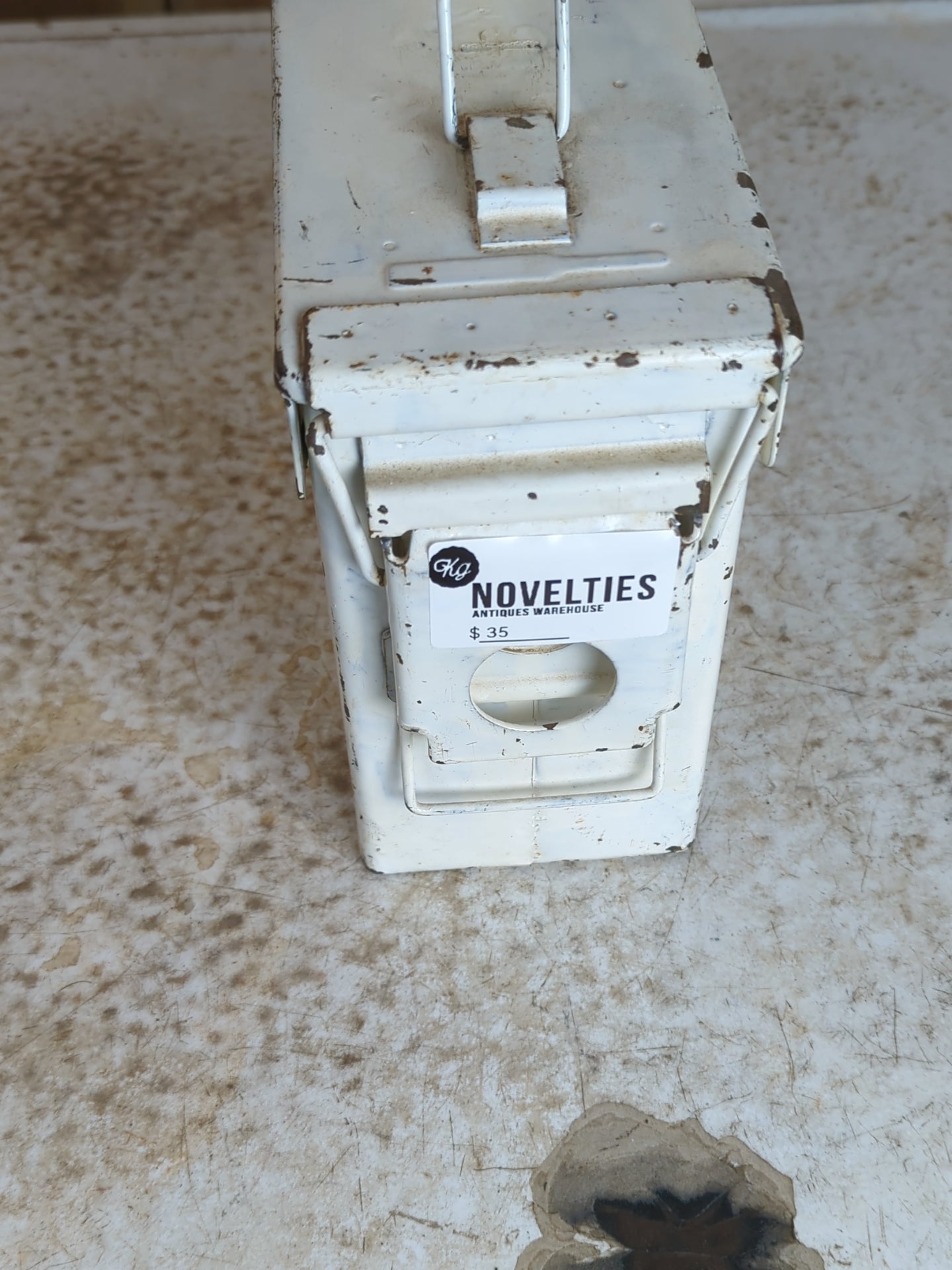 Vintage Metal Ammo Box - view 2