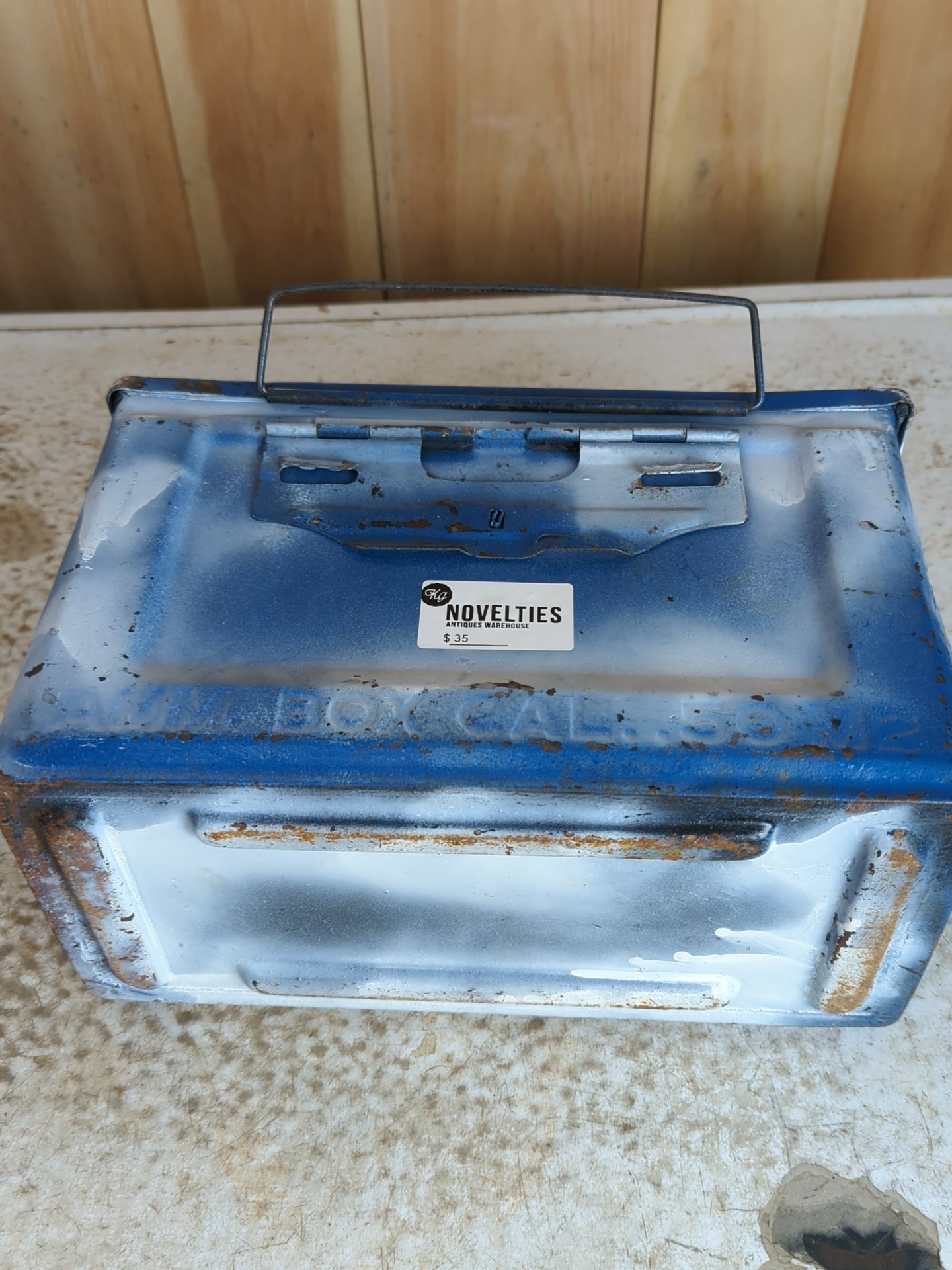 Vintage Metal Ammo Box - view 6
