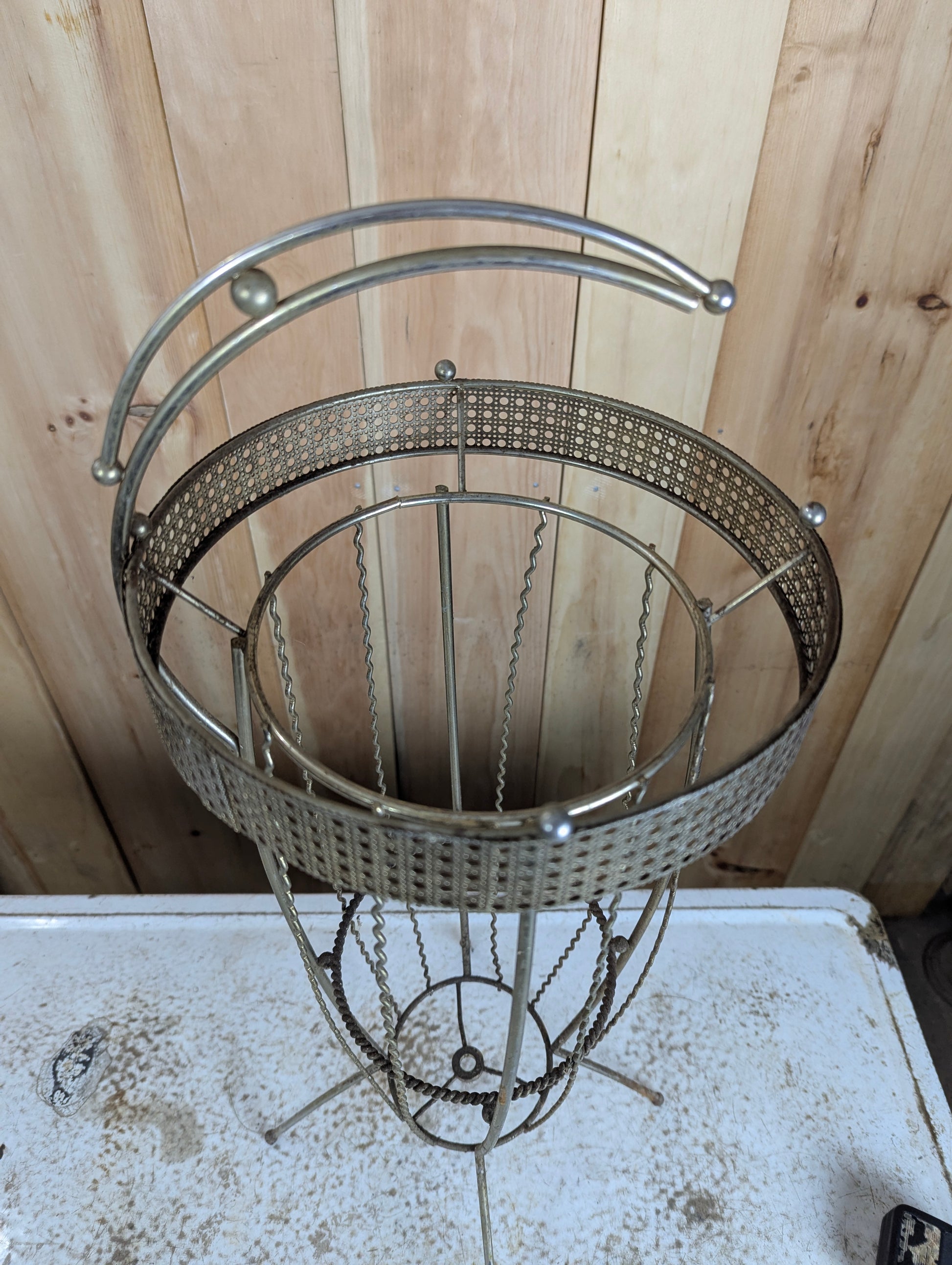 Vintage Metal Ashtray Stand - view 4