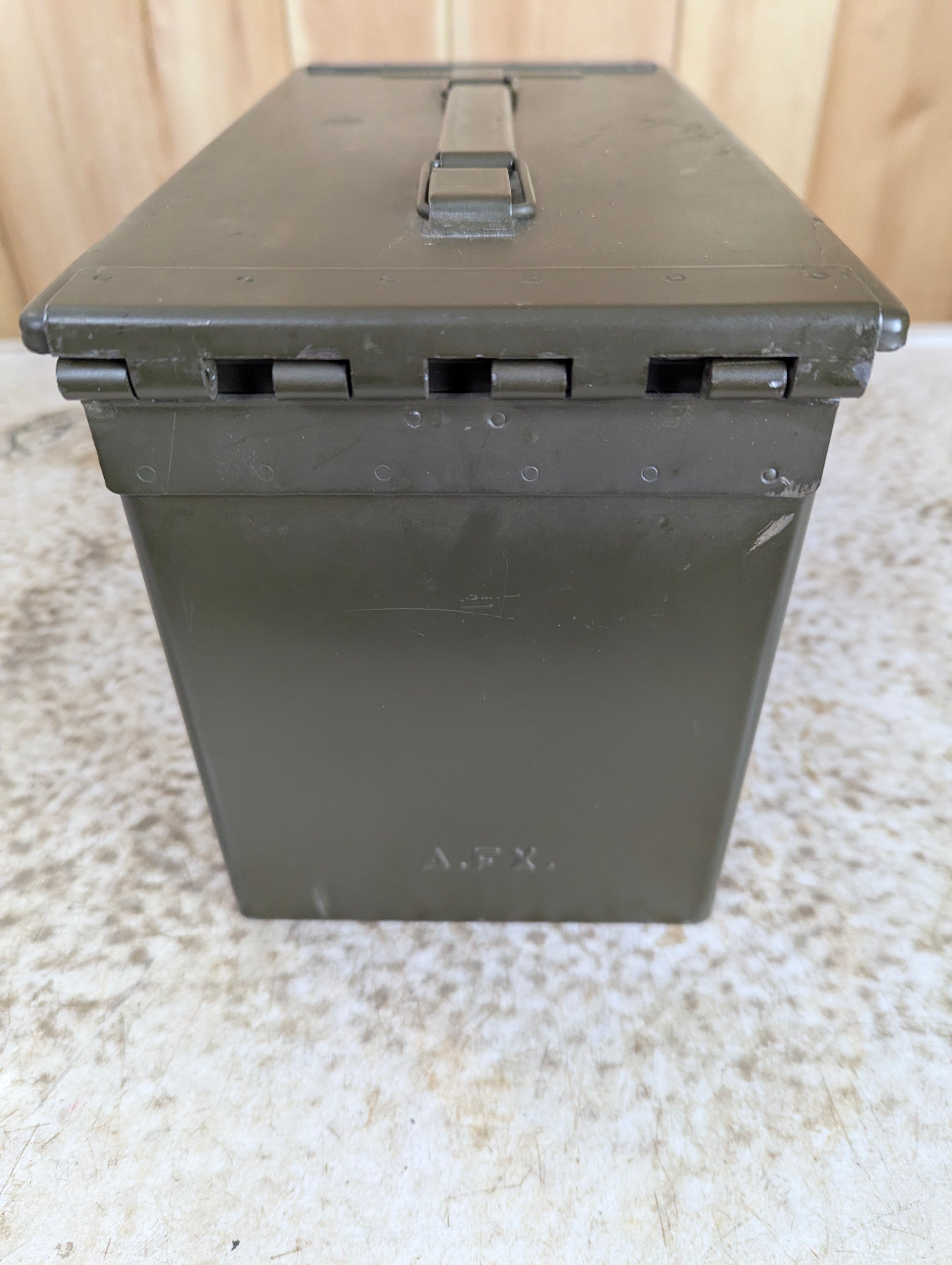 Vintage Metal Cal.50 Lined Ammo Box - view 2