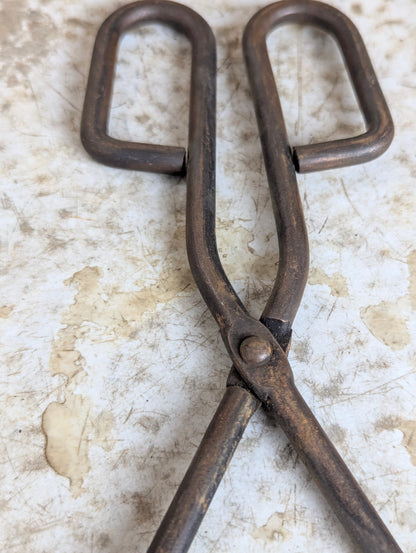Vintage Metal Fire Tongs - view 2