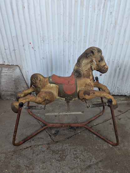 Vintage Metal Rocking Horse