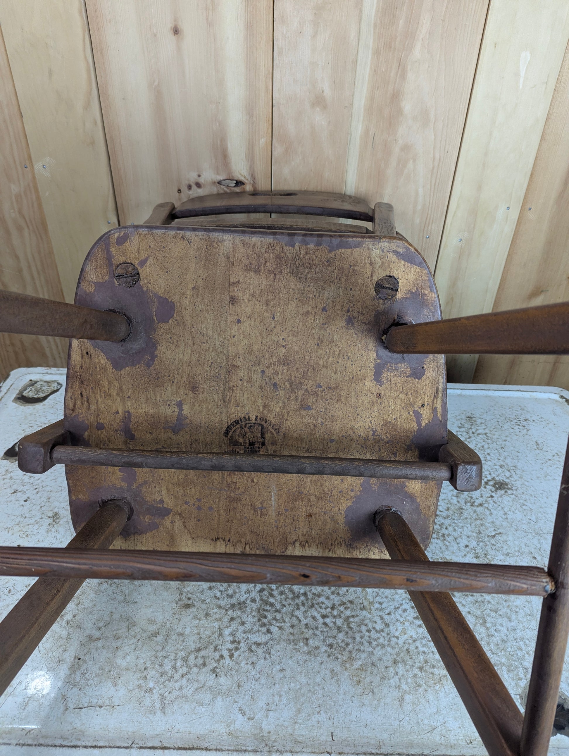 Vintage Mid Century Imperial Loyalist Solid Wood Chair - view 4