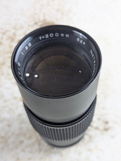 Vintage Miida Automatic 200mm f3.5 Telephoto Lens in Case - view 2
