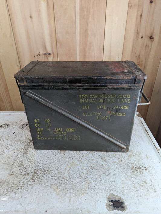 Vintage Military M61 Vulcan 20mm Ammo Can Box