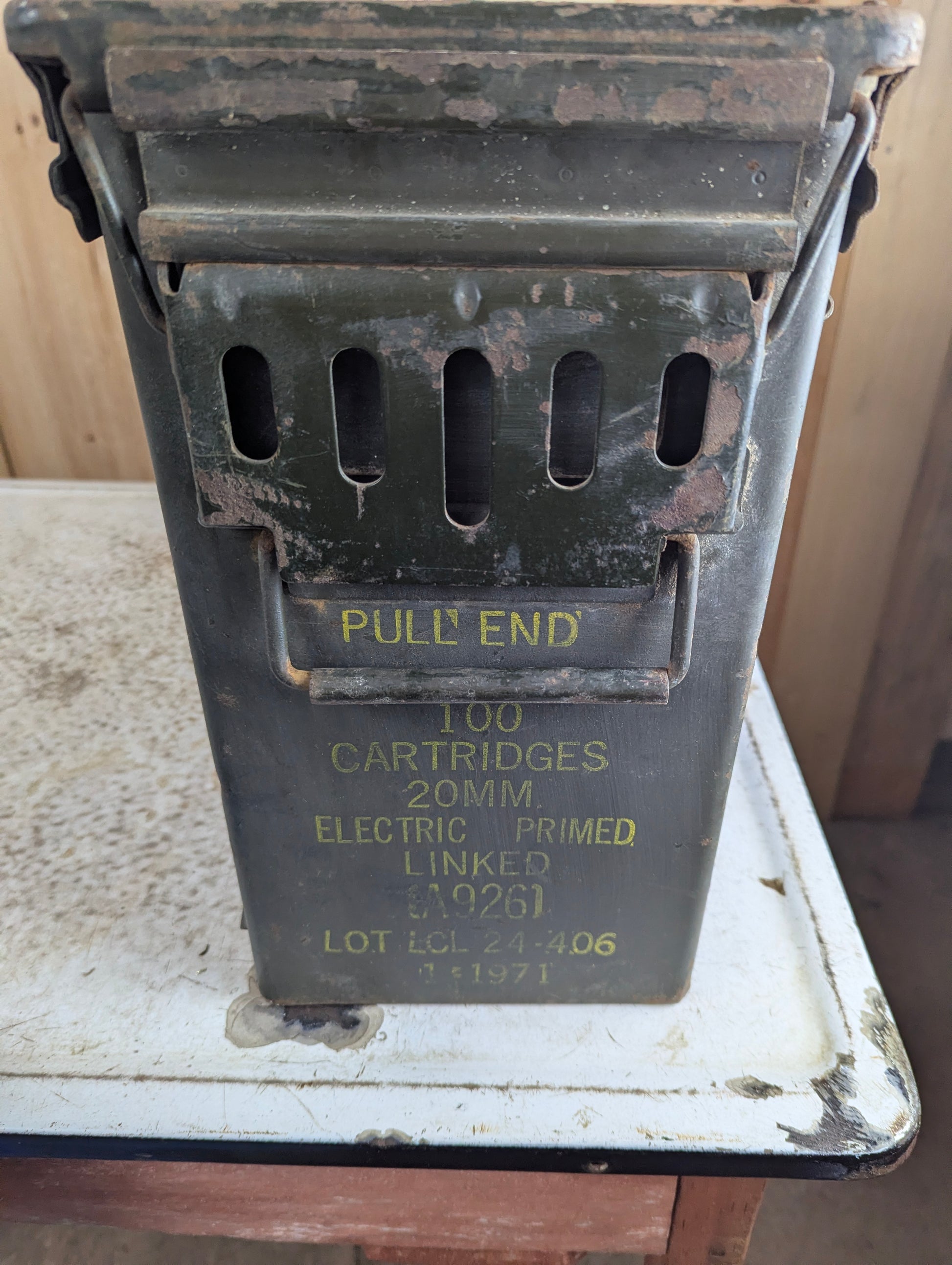 Vintage Military M61 Vulcan 20mm Ammo Can Box - view 4