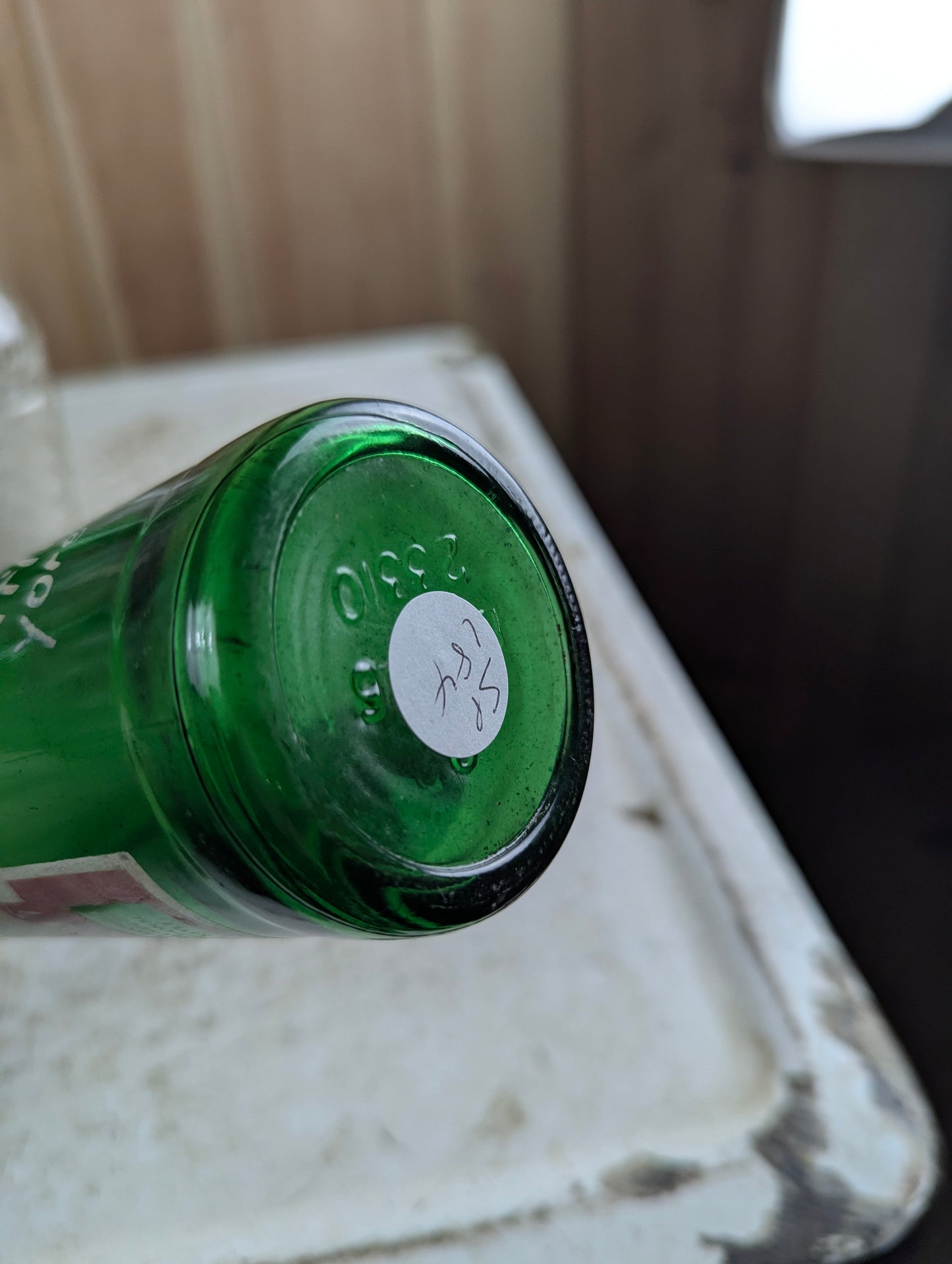 Vintage Mountain Dew 10oz Hillbilly 'Filled by Bill and Dot'  Green Glass ACL Soda Bottle - view 7