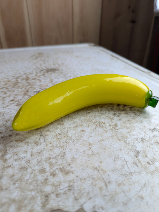 Vintage Murano Style Hand-blown Art Glass Banana Fruit