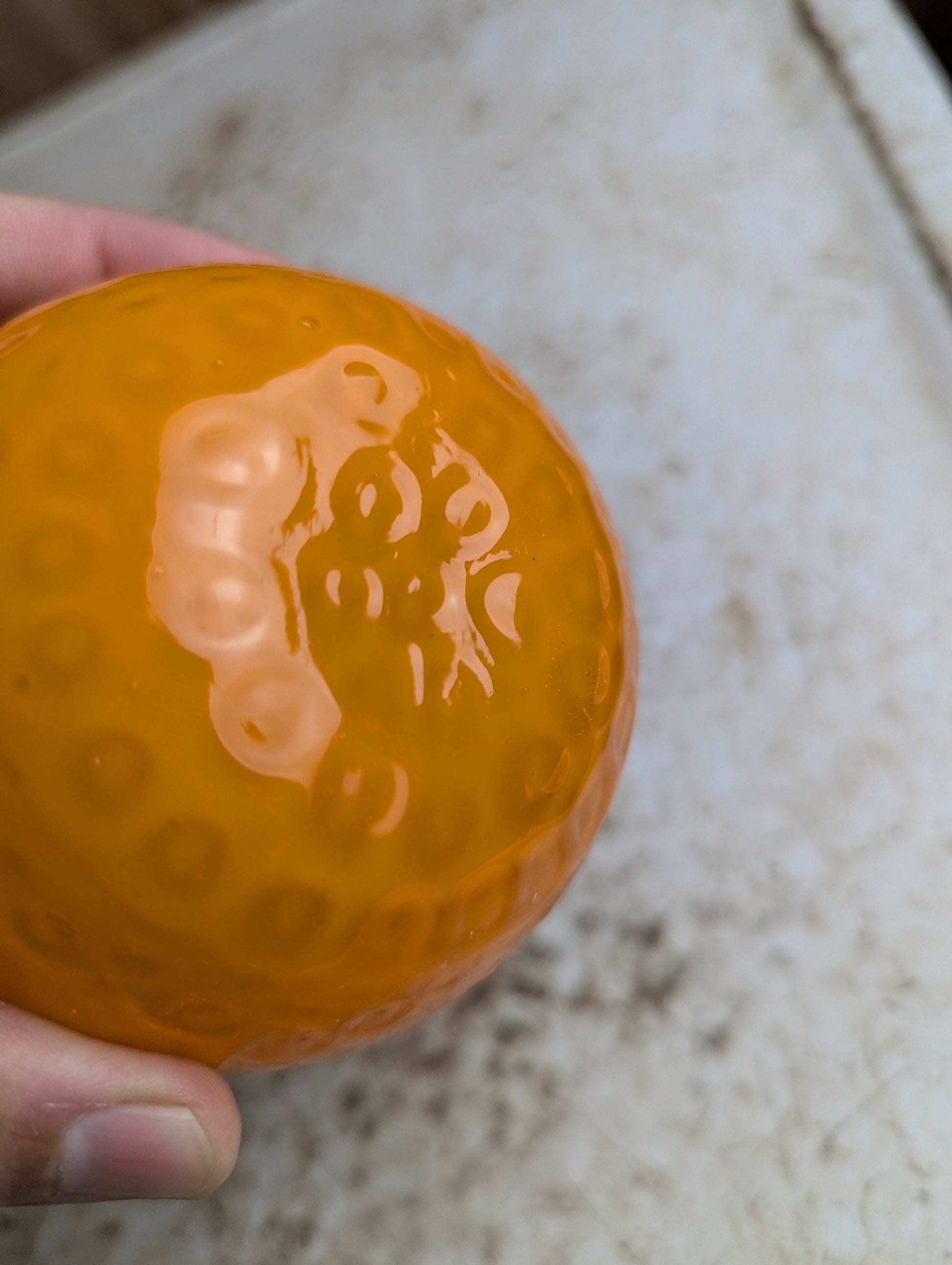 Vintage Murano Style Hand-Blown Art Glass Orange Fruit - view 4