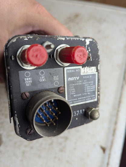 Vintage Narco VOA-8 VOR/LOC Converter Inidicator Aviation Instrument - Untested - view 3