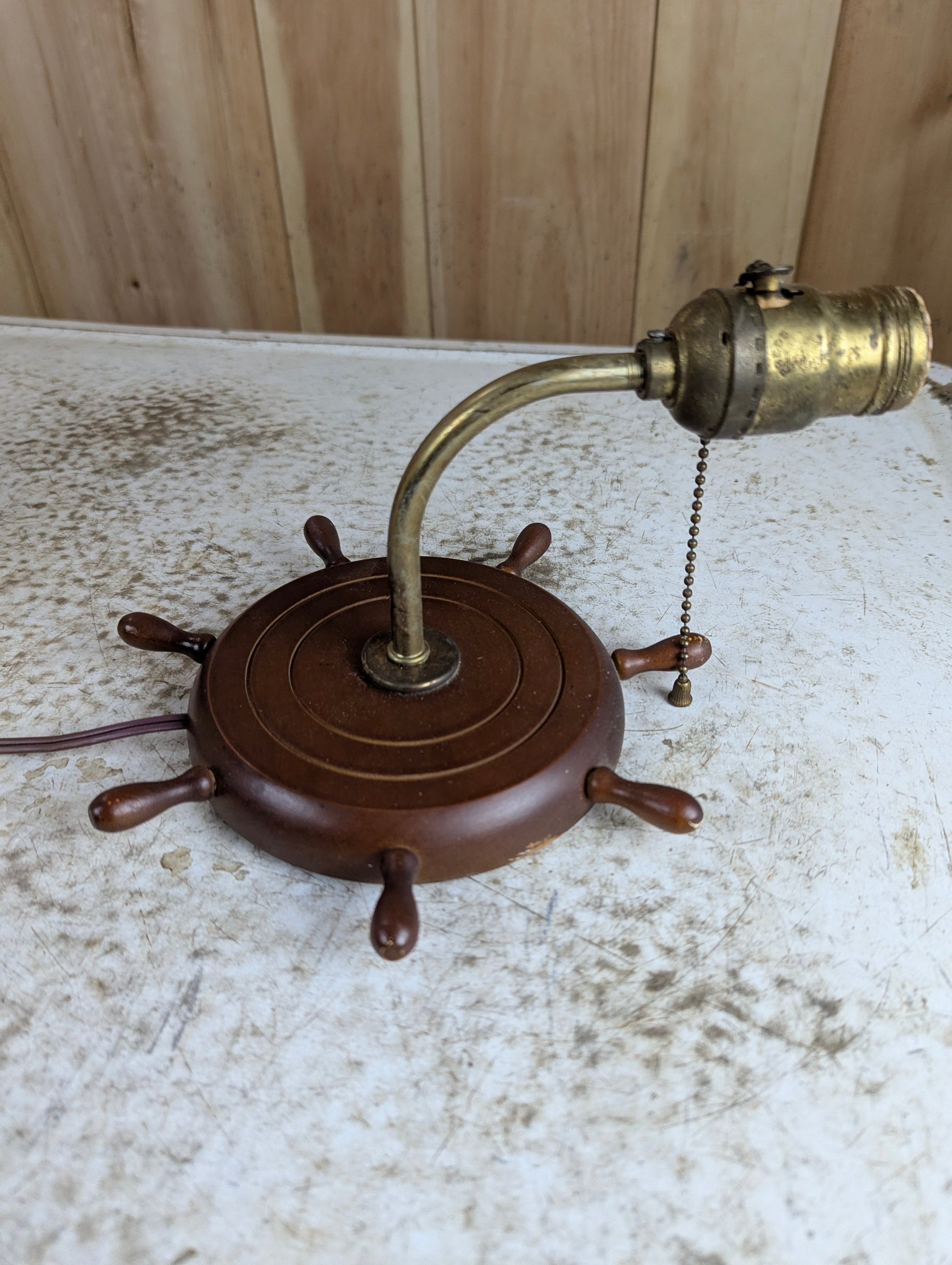Vintage Nautical Plug-in Wall Sconce Lamp - view 3