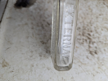Vintage Northrop and Lyman S.N. Thomas Eclectric Oil Clear Glass Patent Medicine Bottle - view 5