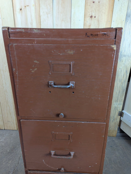 Vintage Oak Filing Cabinet - view 3