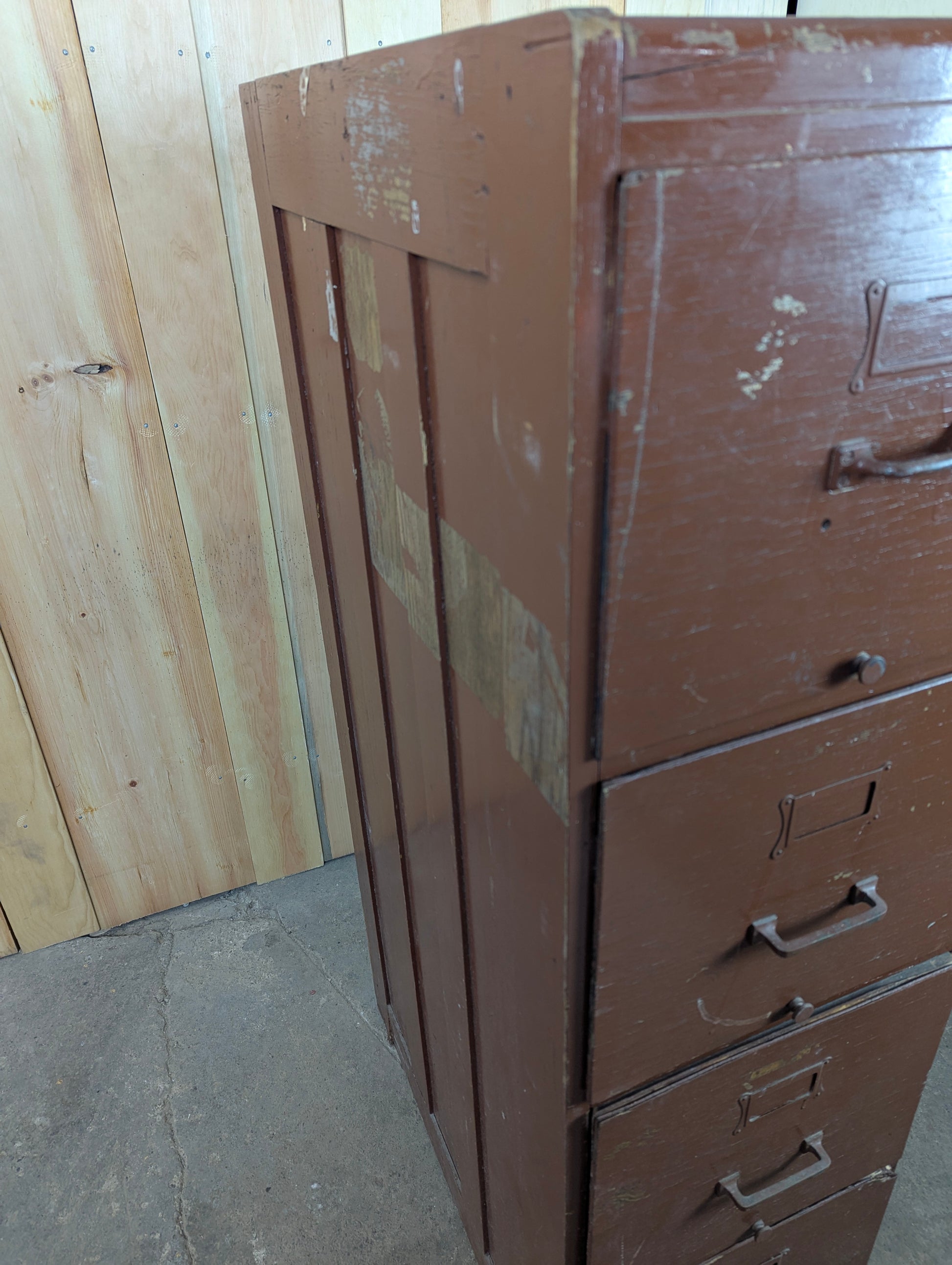 Vintage Oak Filing Cabinet - view 4