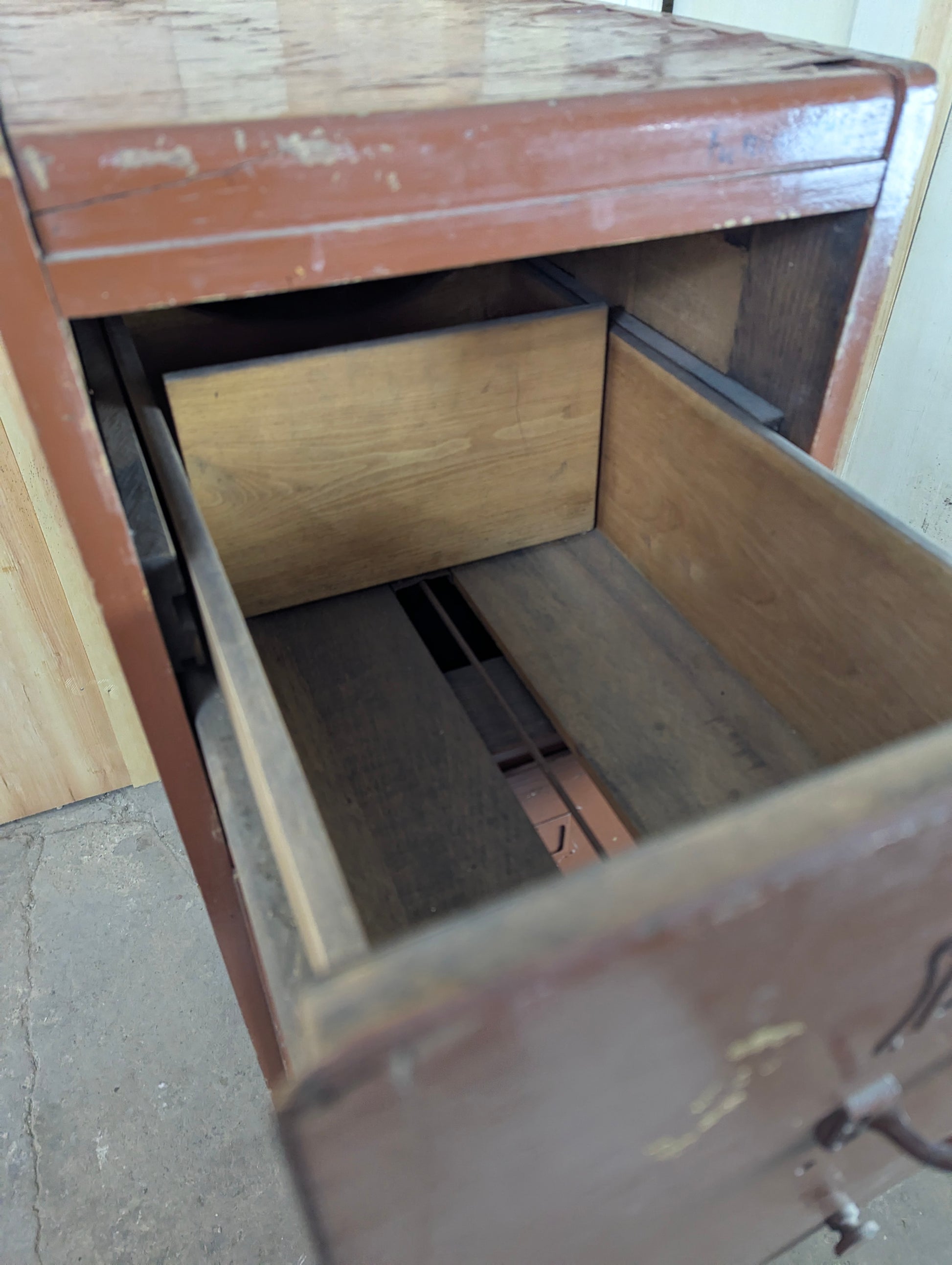 Vintage Oak Filing Cabinet - view 5