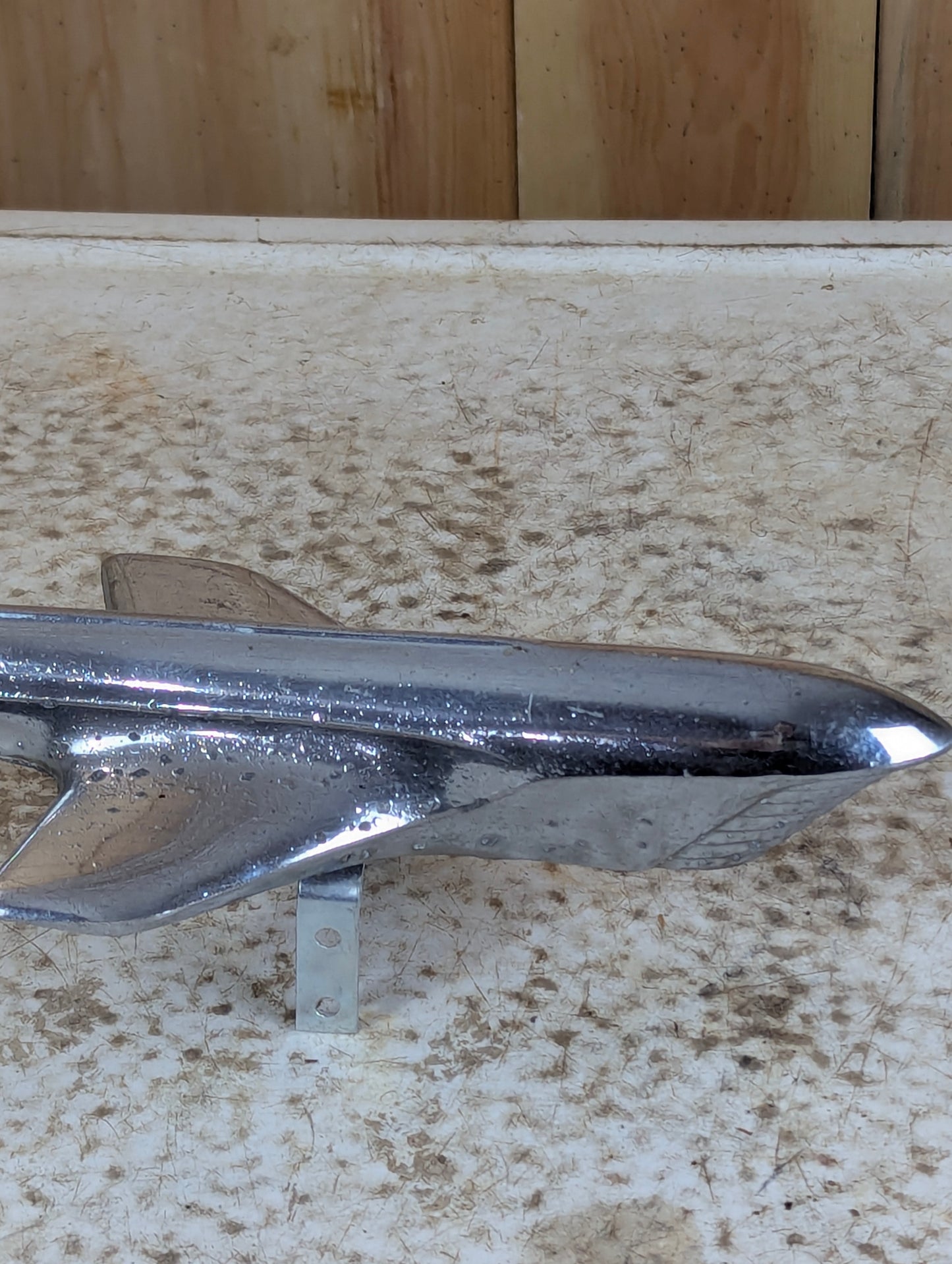 Vintage OEN 1952 Chevy Rocket Hood Ornament - view 2