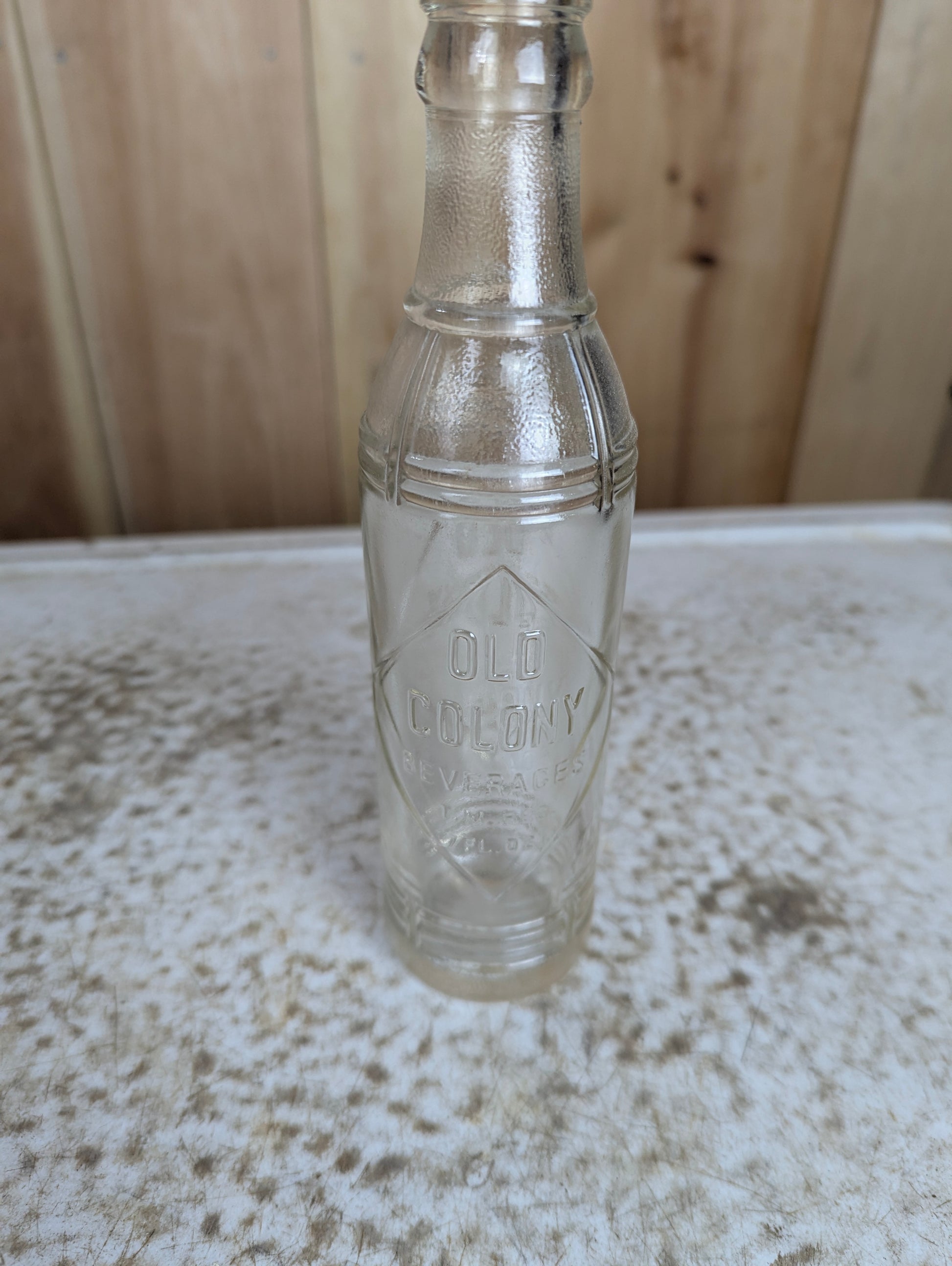 Vintage Old Colony Beverages 7 Fl. Oz. Embossed Soda Bottle