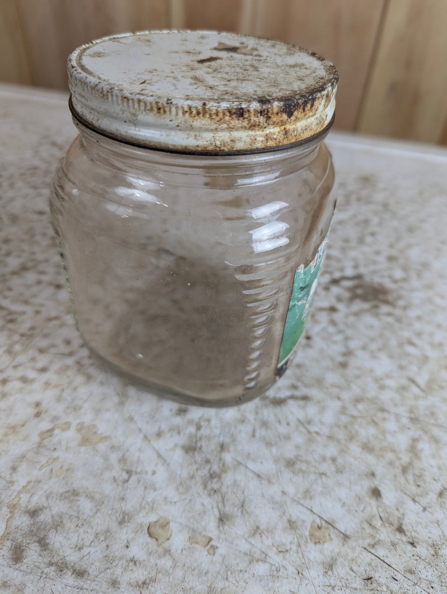 Vintage Old Mill Fine Cut Cigarette Tobacco Glass Jar - view 2