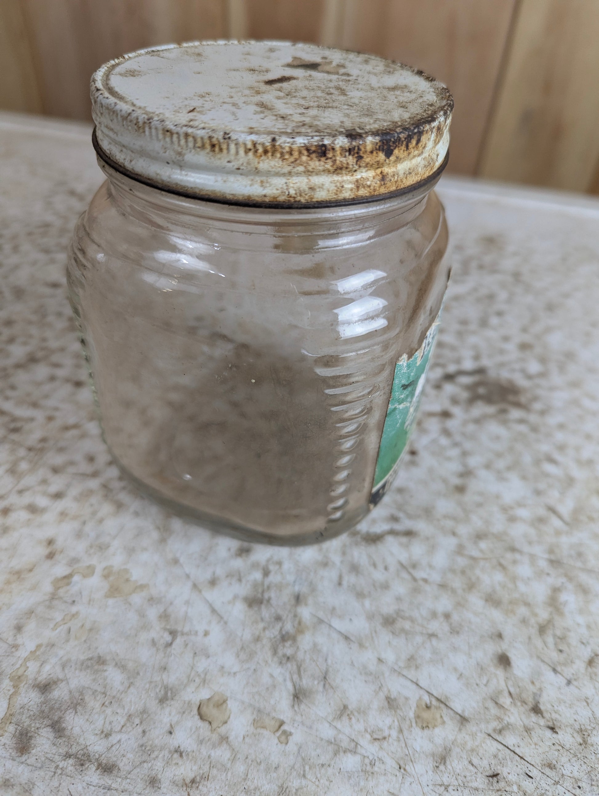 Vintage Old Mill Fine Cut Cigarette Tobacco Glass Jar - view 2