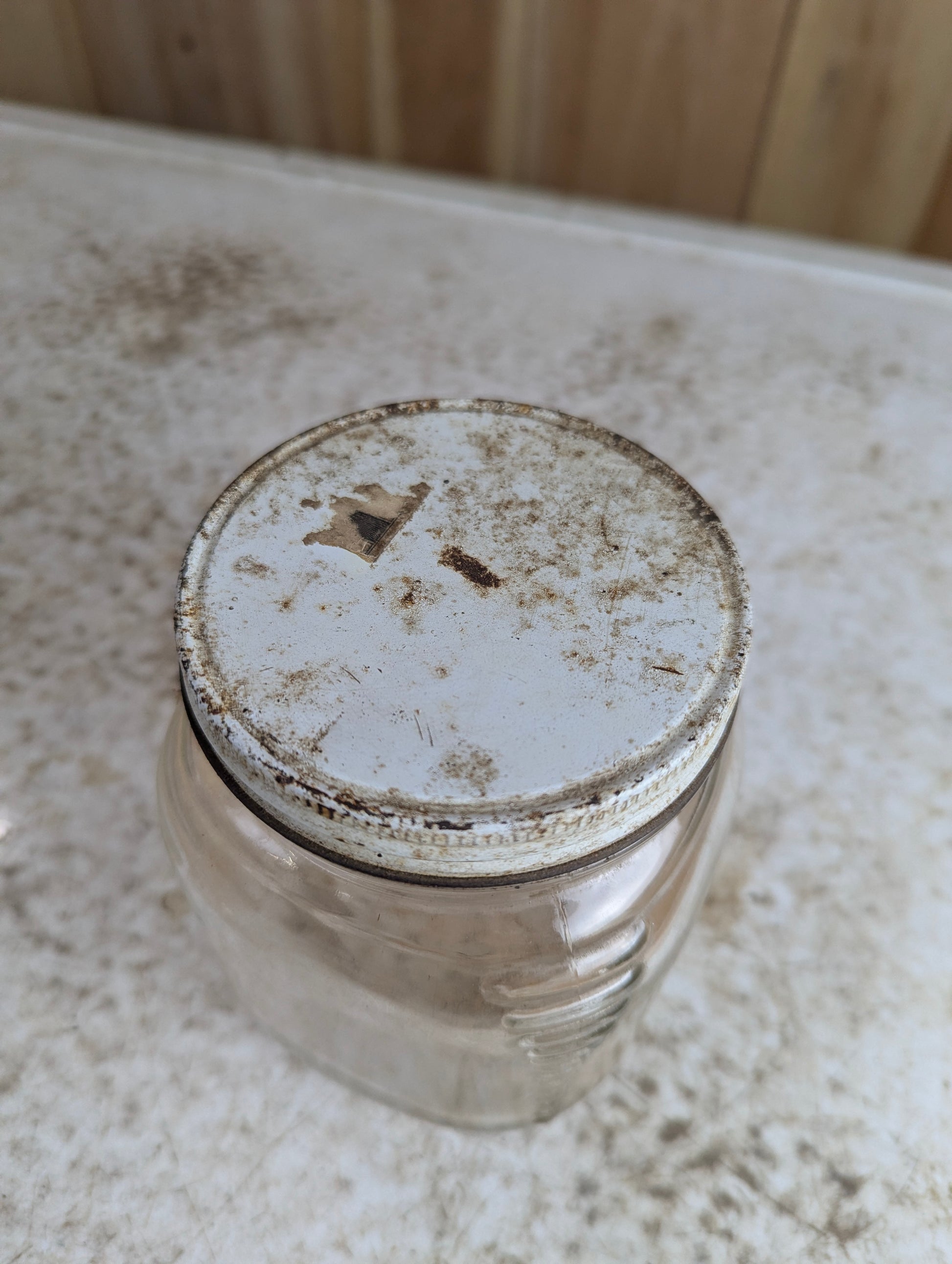 Vintage Old Mill Fine Cut Cigarette Tobacco Glass Jar - view 4