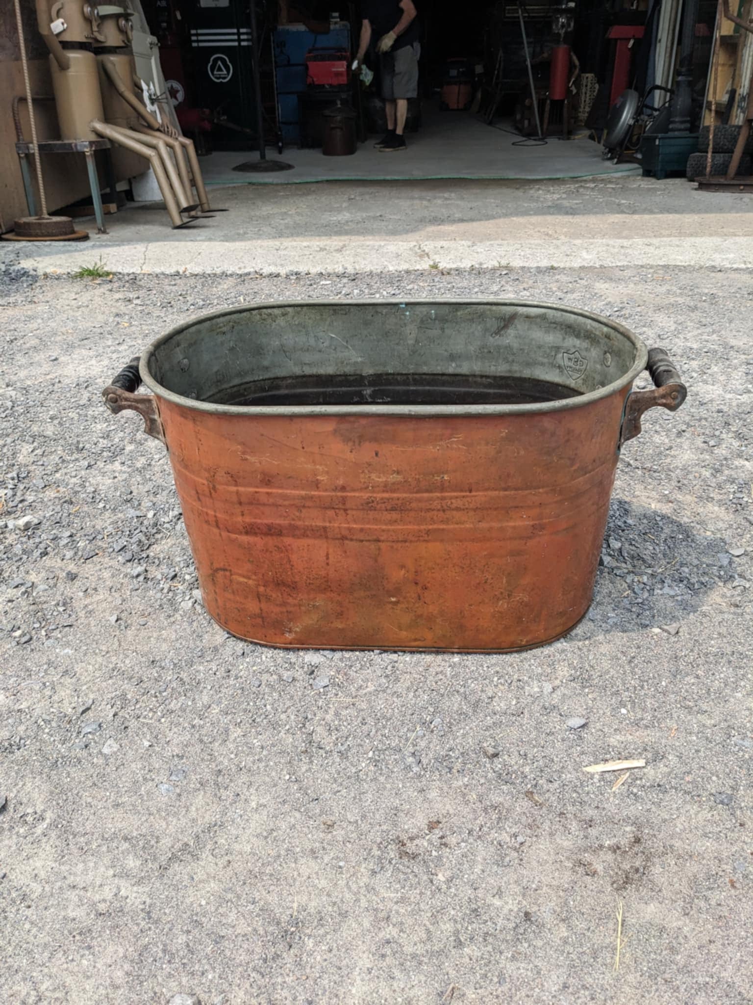 Vintage Oval Copper Tub