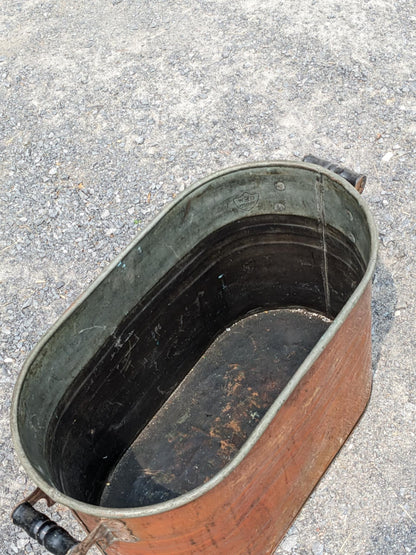Vintage Oval Copper Tub - view 3