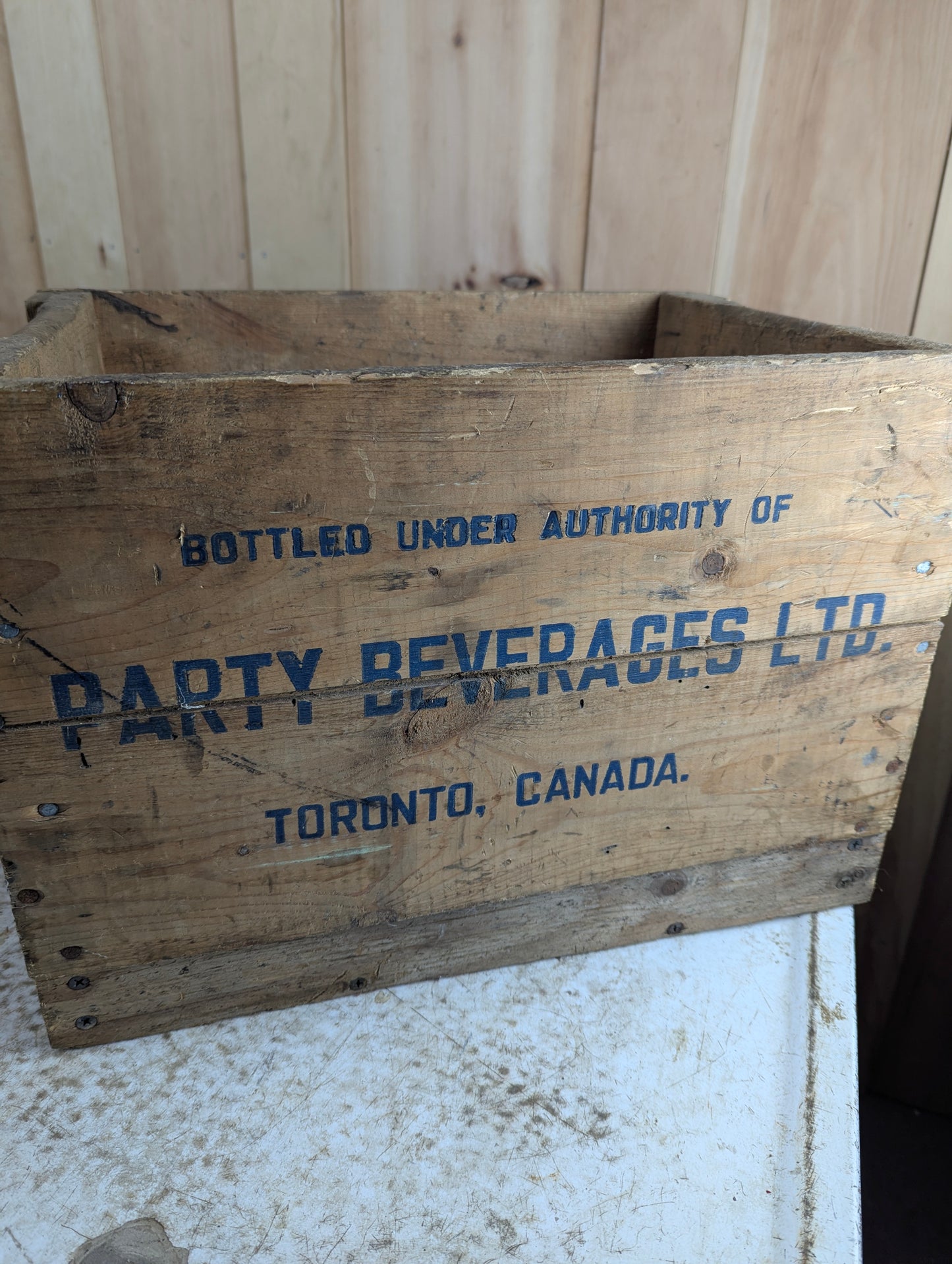 Vintage Party Beverages Ltd. Wood Crate
