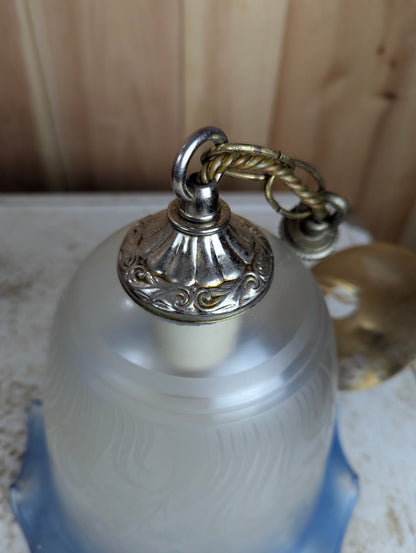 Vintage Pendant Light with Glass Shade - view 2