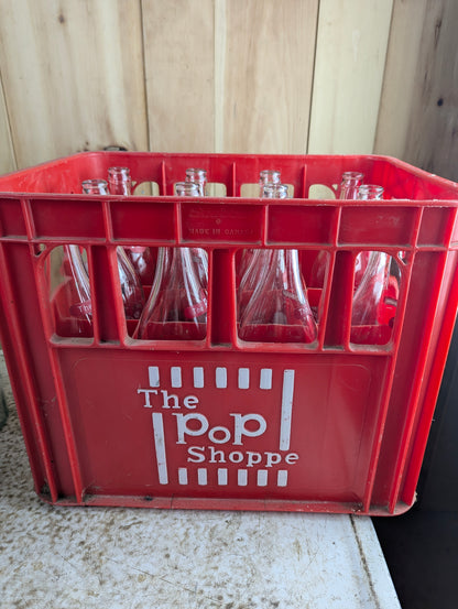 Vintage Pop Shoppe Soda Crate with 12 850mL bottles