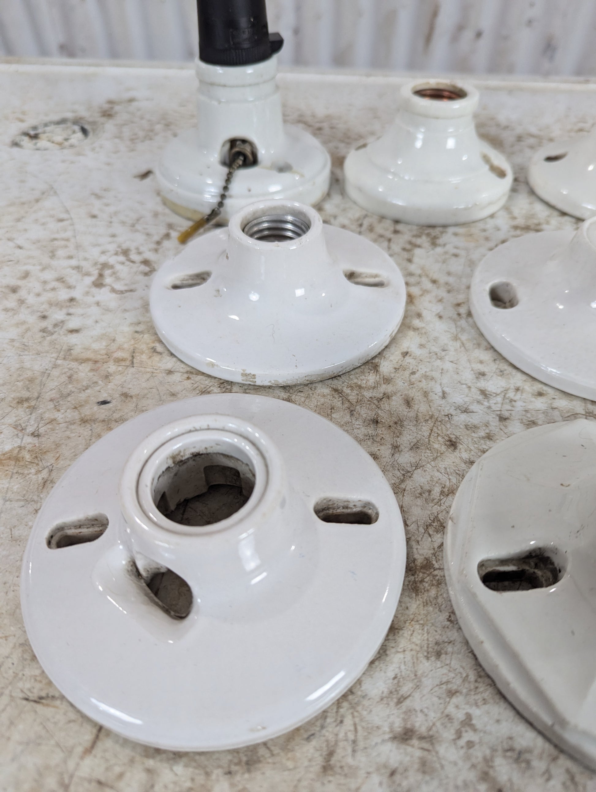 Vintage Porcelain Light Fixtures - view 4
