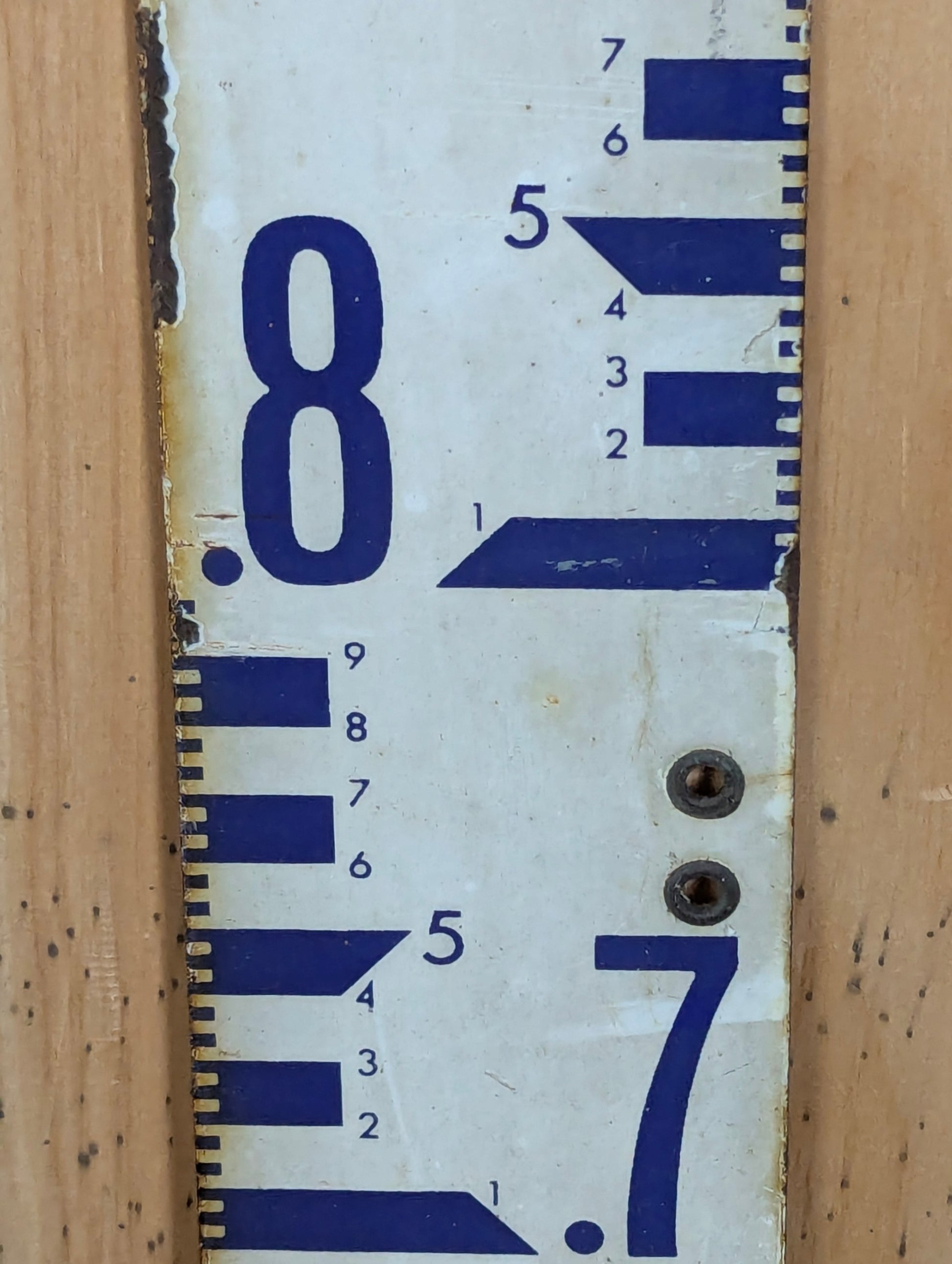 Vintage Porcelain Ontario Hydro Staff Gauge - view 4