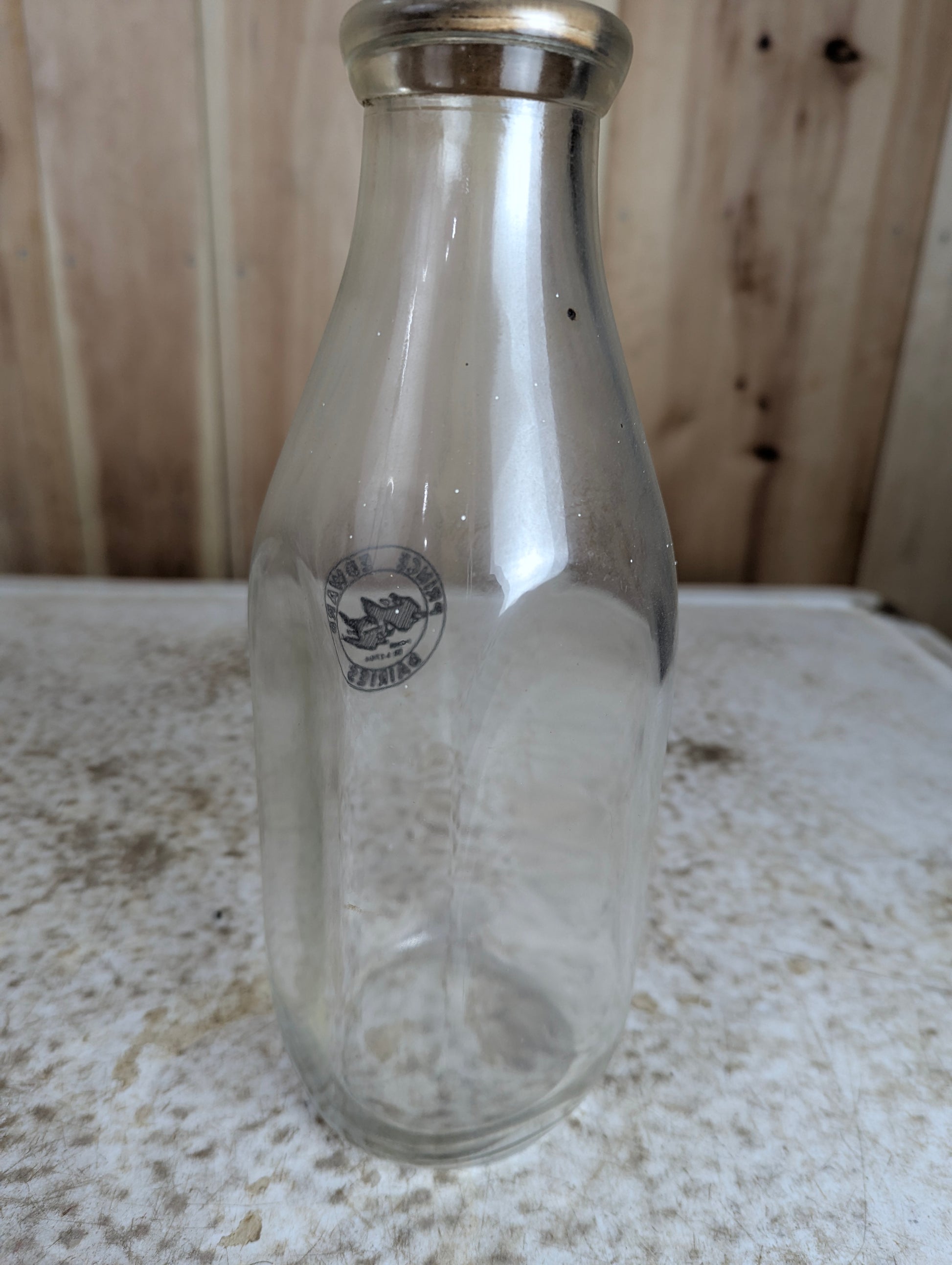 Vintage Prince Edward Dairies Picton Glass Milk Bottle with Paper Cap - view 4
