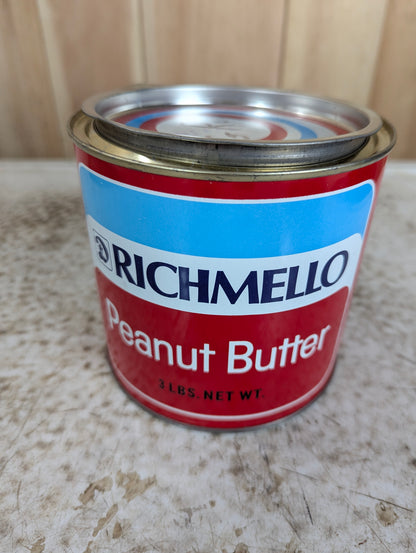 Vintage Richmello Peanut Butter 3 lb Tin with Lid - view 2