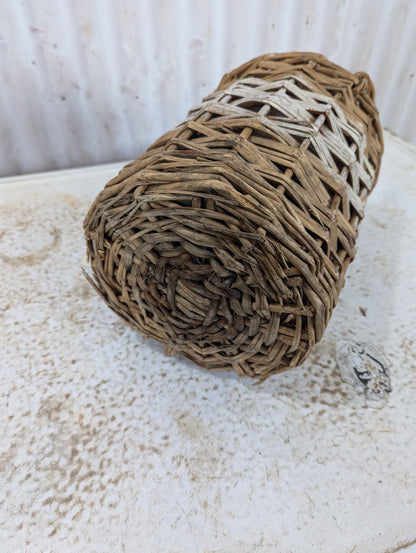 Vintage Royal Navy Rum Crock with Wicker Basket - view 4