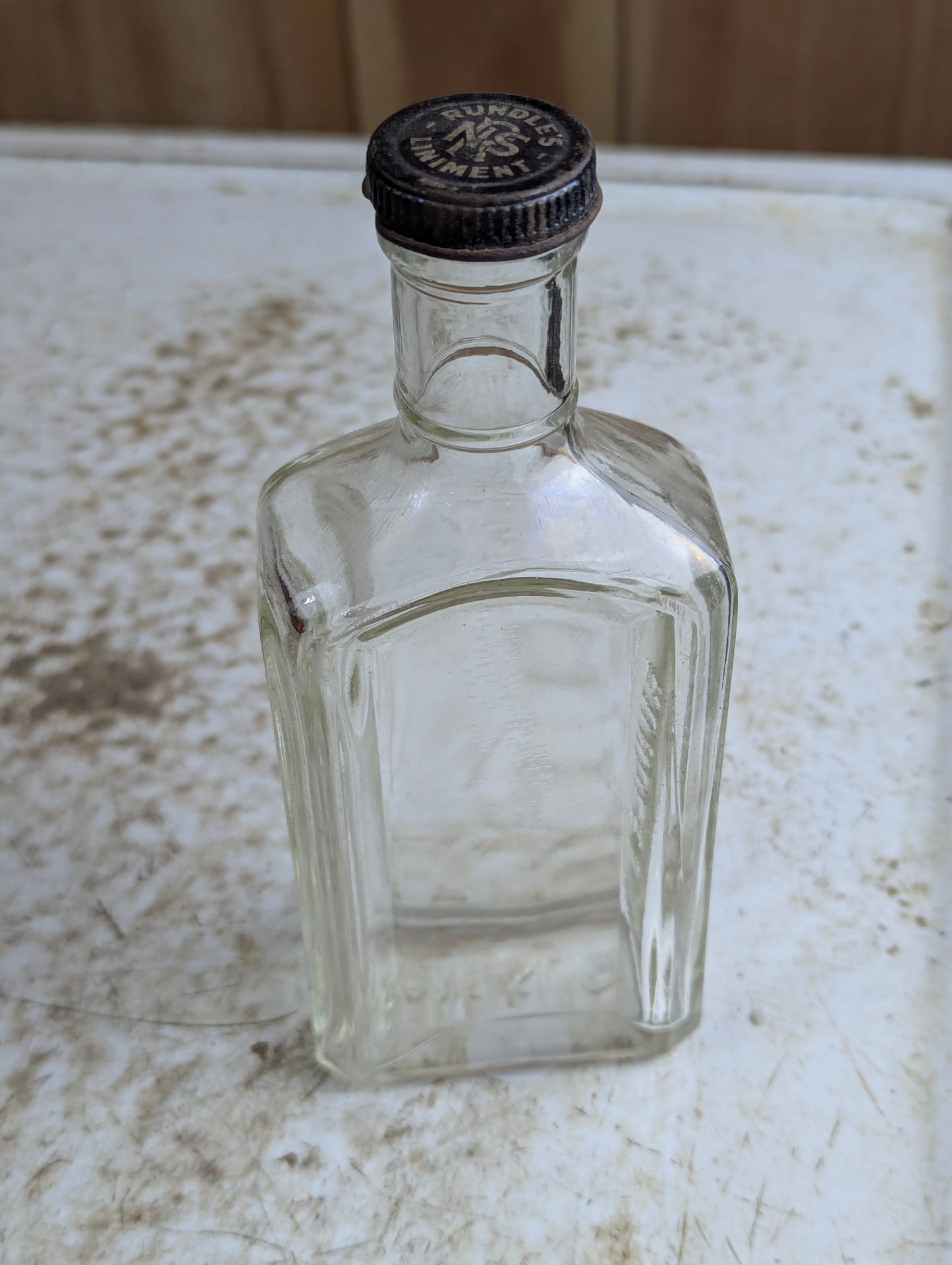 Vintage Rundle's Liniment Patent Medicine Bottle With Cap