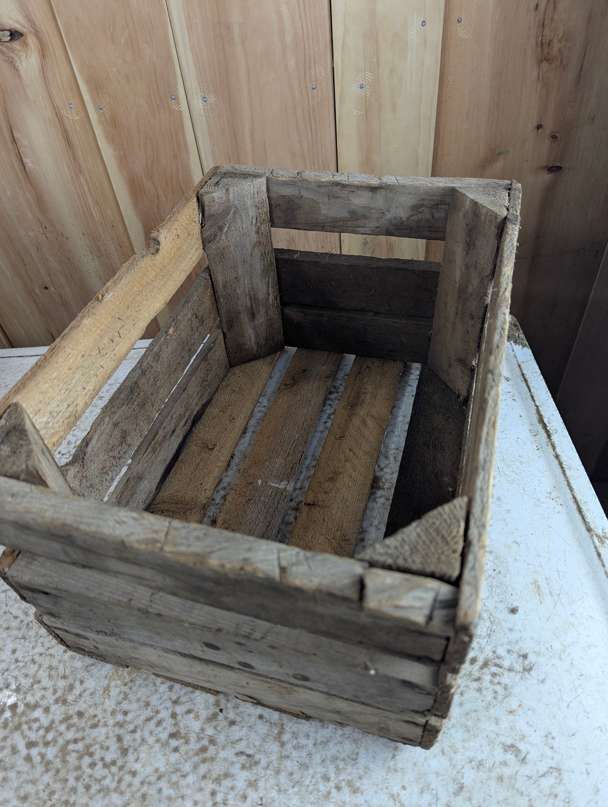 Vintage Rustic Wood Crate - view 2