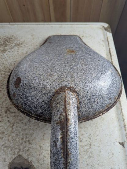 Vintage Speckled Enamelware Bedpan - view 3