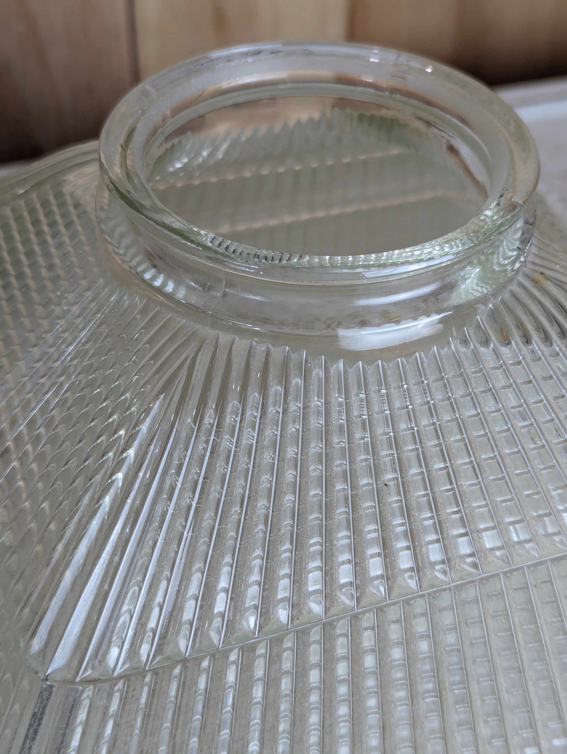 Vintage Square Holophane Glass Lampshade - view 3