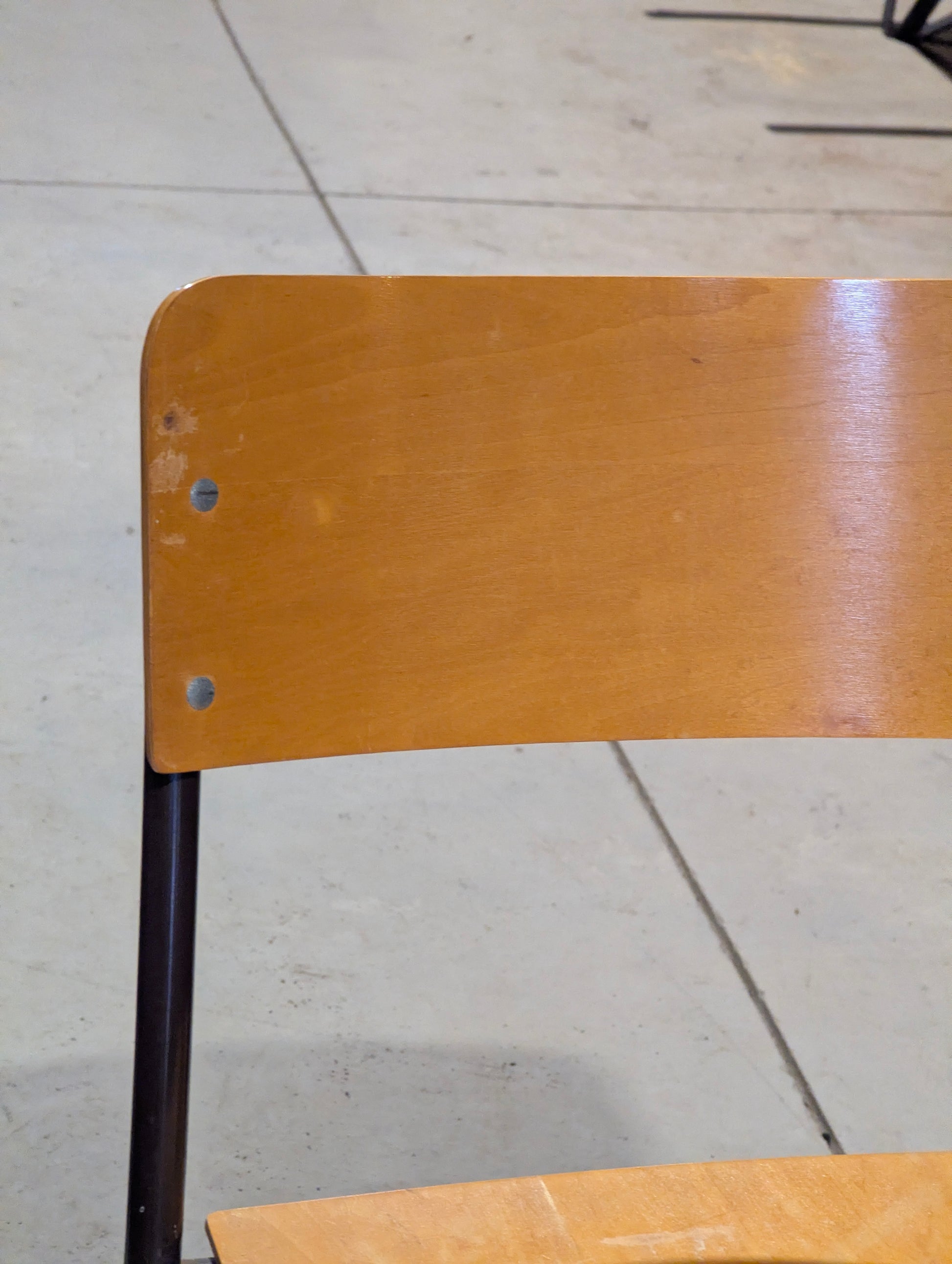 Vintage Stackable Wood Chair - view 3