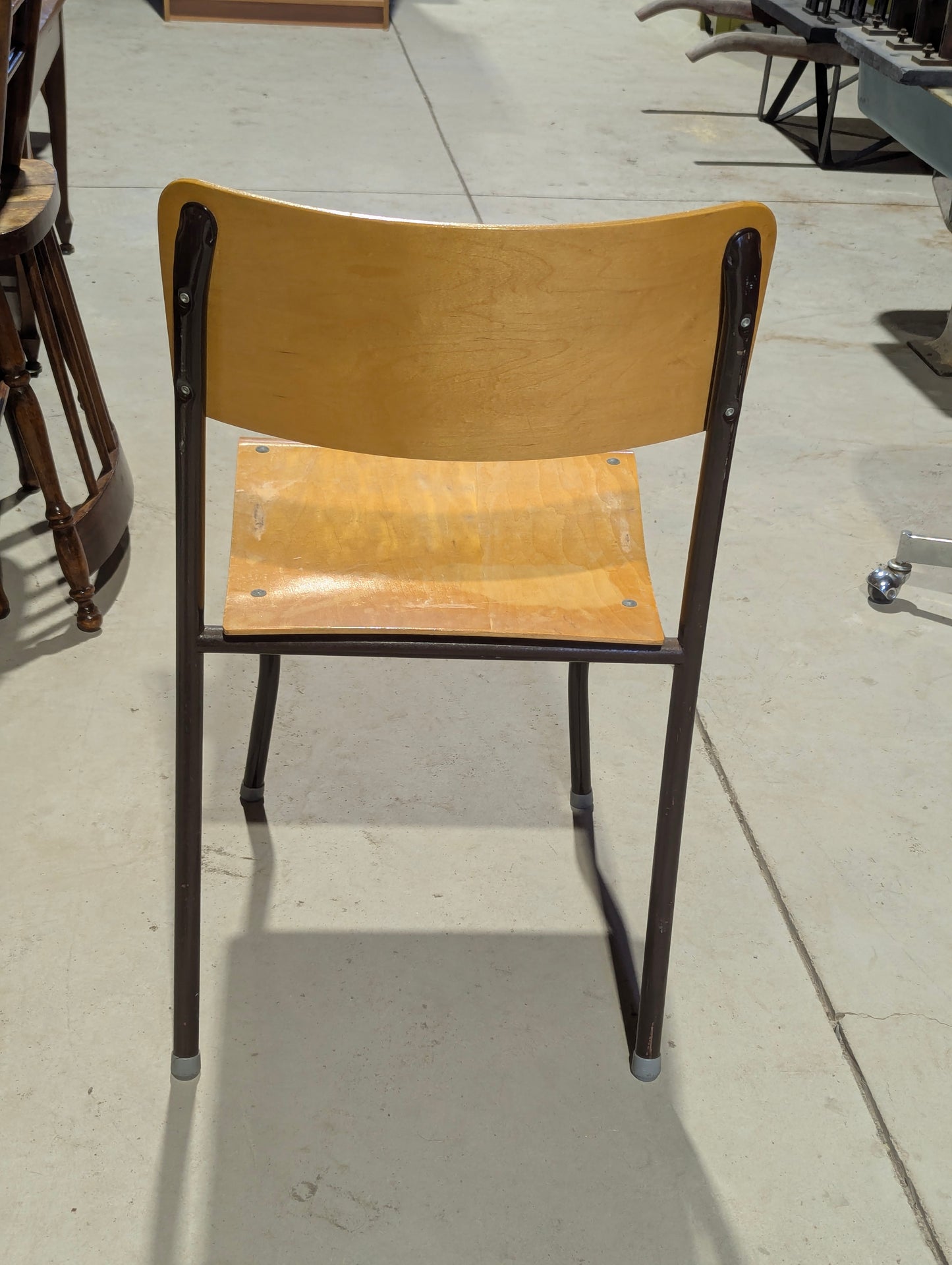 Vintage Stackable Wood Chair - view 4