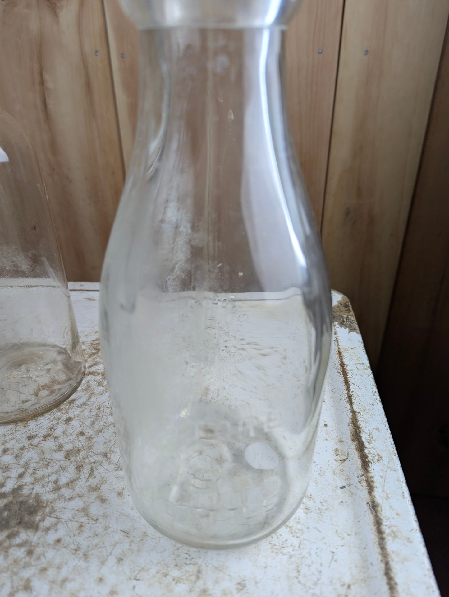 Vintage Store K 5 Cent Quart Milk Bottle